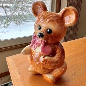 Royal Copley Teddy Bear Planter or Vase, Vintage Bear Cub